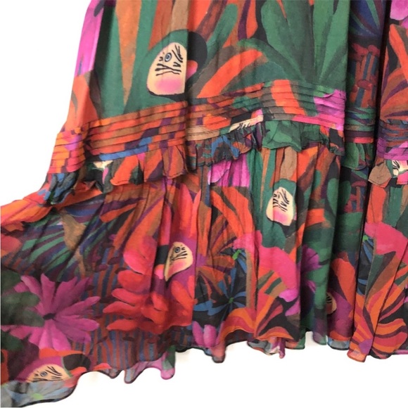 👗💕 Farm Rio Floral Maxi Dress  Size Small - Picture 6 of 11